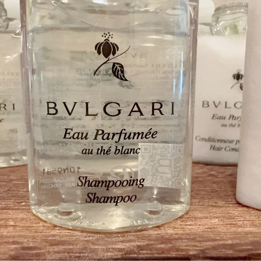 Bvlgari Au the Blanc White Tea 5 Shampoo + 5 Conditioner Total 400ml NEW - Picture 2 of 7